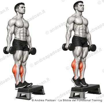 Elevazioni sui talloni (calf raise)