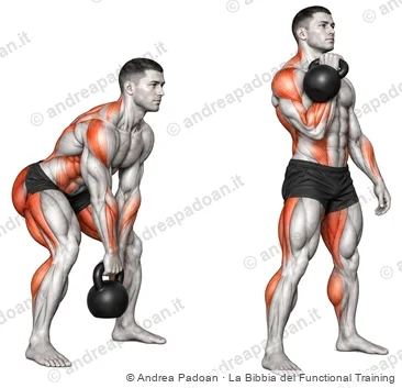 Clean con kettlebell