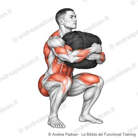 Sandbag squat e stacco