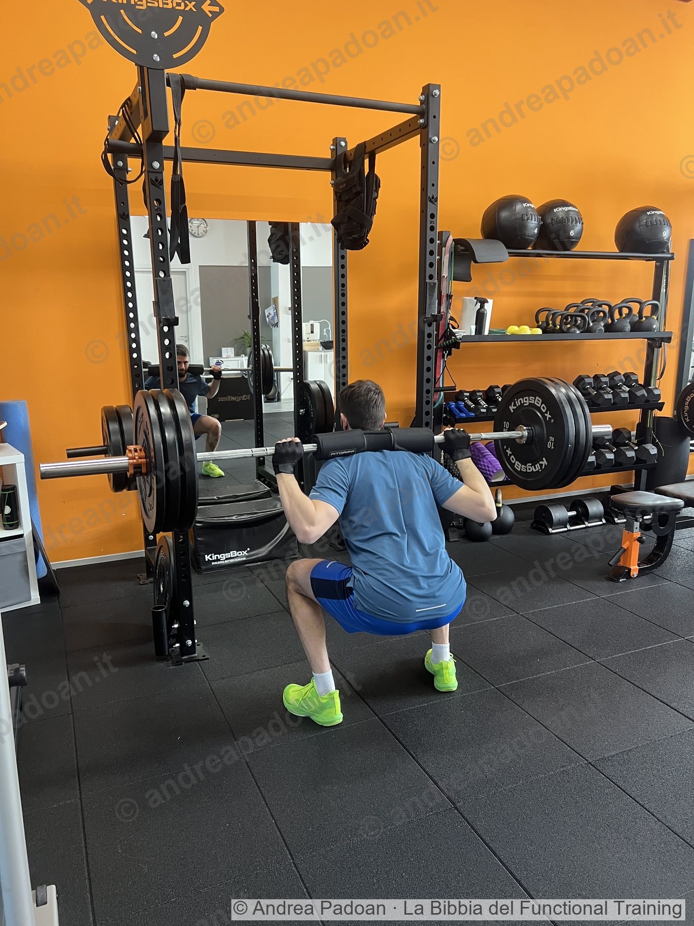 Squat con bilanciere sul dorso
